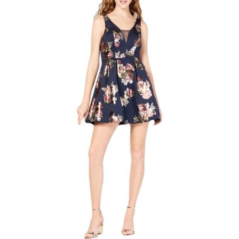 CRYSTAL DOLLS Womens Black‎ Floral Sleeveless 13 Juniors